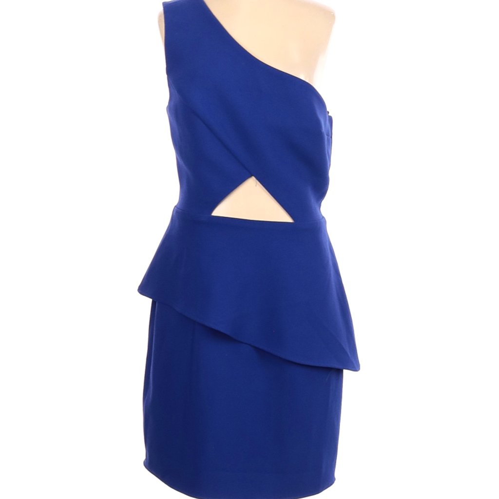 Nbd X The Naven Twins Royal Blue One Shoulder Dress